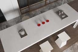 Picture of Aurora Grey Sintered Stone Dining Table BS-JS-S-240T33